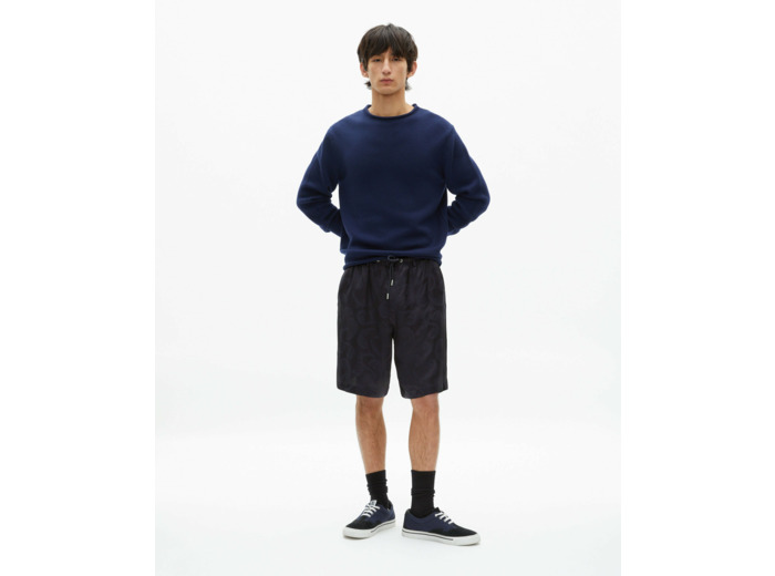 Short en jacquard marine navy