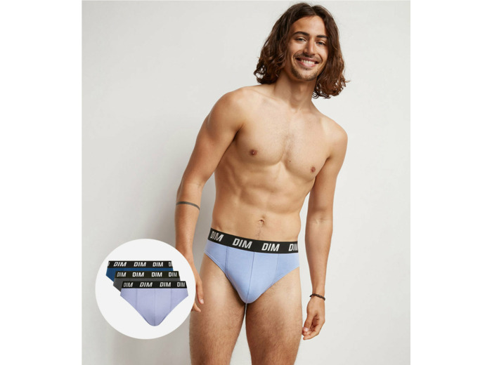 Lot de 3 slips homme à thermorégulation active Bleu Regul Activ