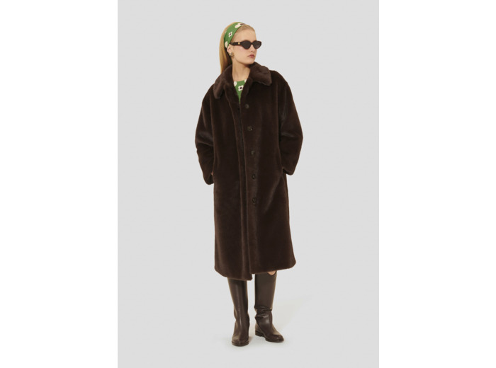 Manteau Melrand Chocolat en Polyester