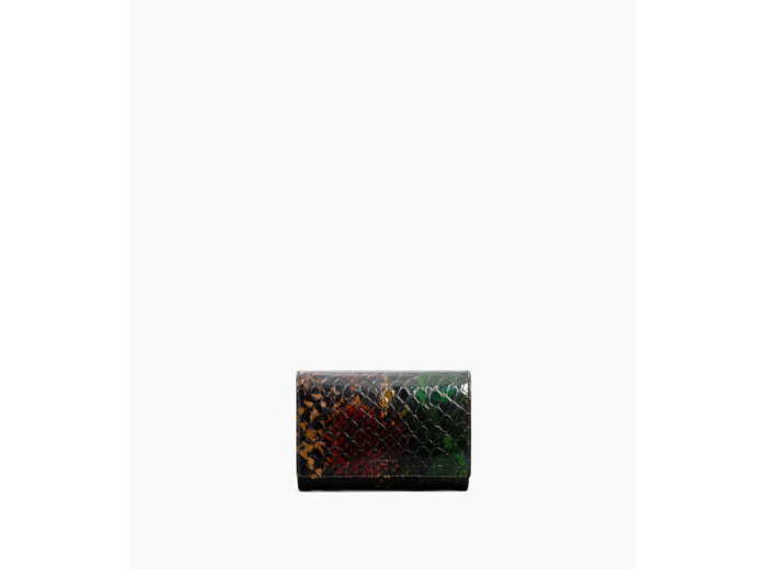 Portefeuille Emilie en cuir effet python