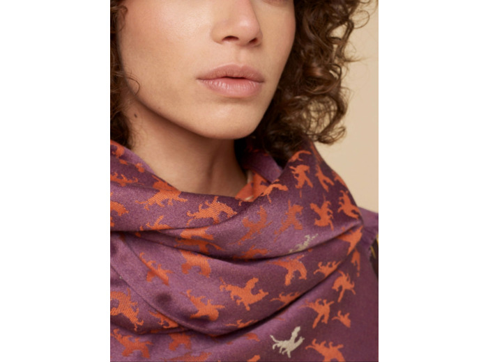Echarpe terre cuite