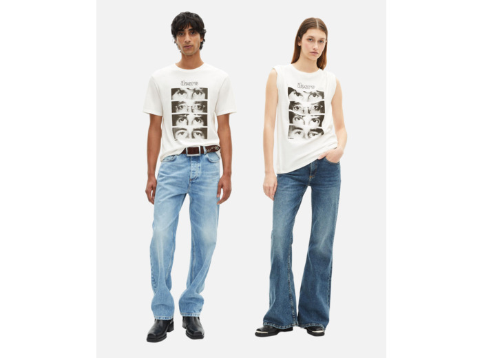 T-shirt mixte the doors x the kooples écru ecru
