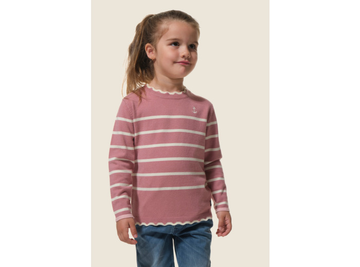 Pull fille festonné Tessana