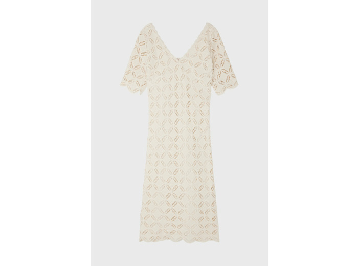 Robe midi brodée - ELLENITA