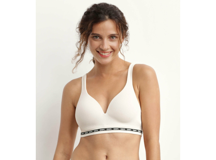 Soutien-gorge Beige côtelé sans armature ni couture Dim Icons Seamless