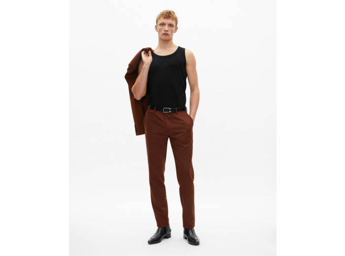 Pantalon de costume classique 2 boutons rouille_01