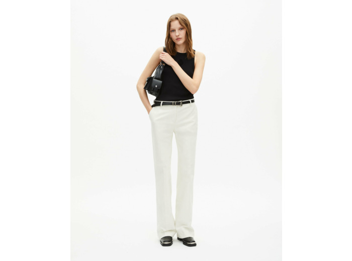 Pantalon large white