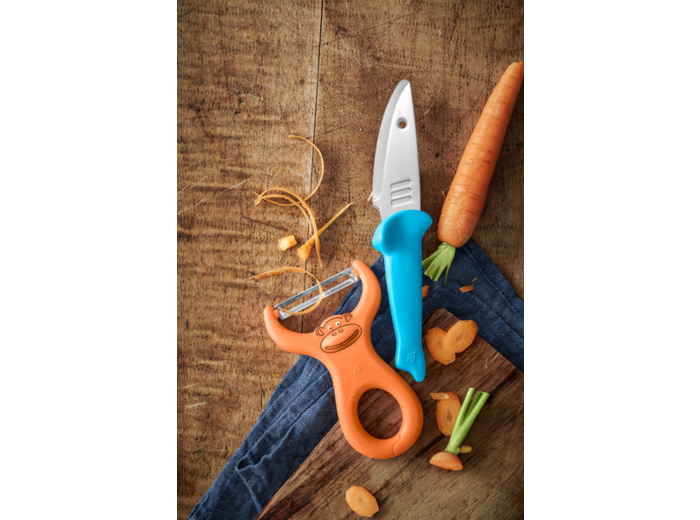 Ensemble de cuisine pour enfants éplucheur de légumes et couteau 2 pièces