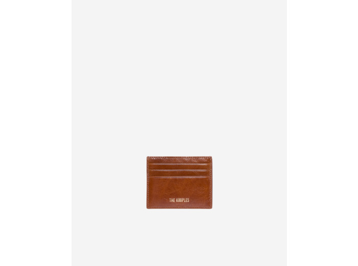 Porte cartes amelia en cuir marron brown