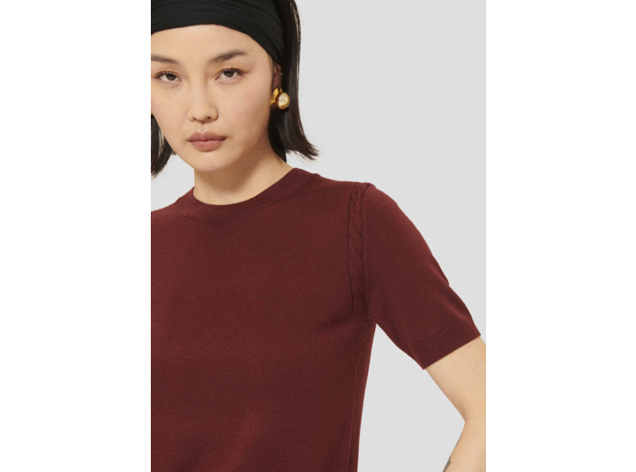 Pull Pica Bordeaux en Laine Merinos Extrafine