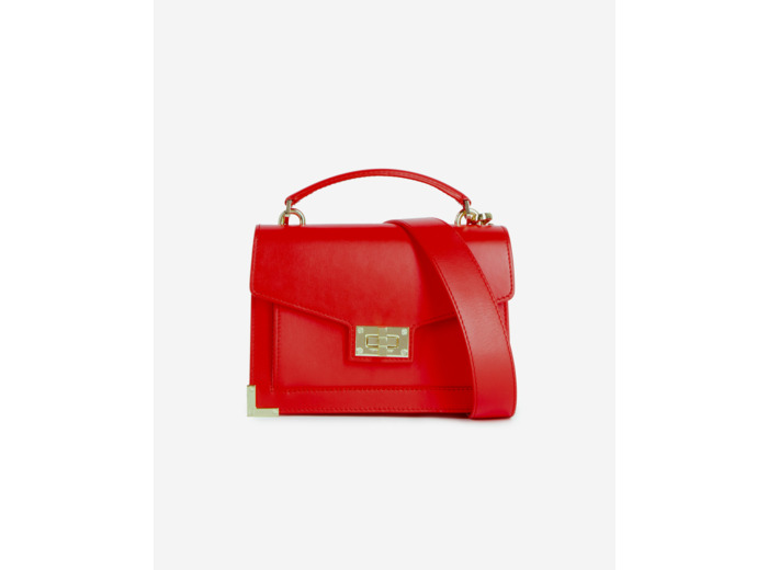 Sac Emily Small En Cuir Rouge orange red