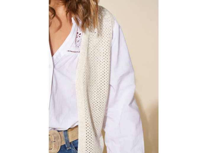 Gilet à grosses mailles