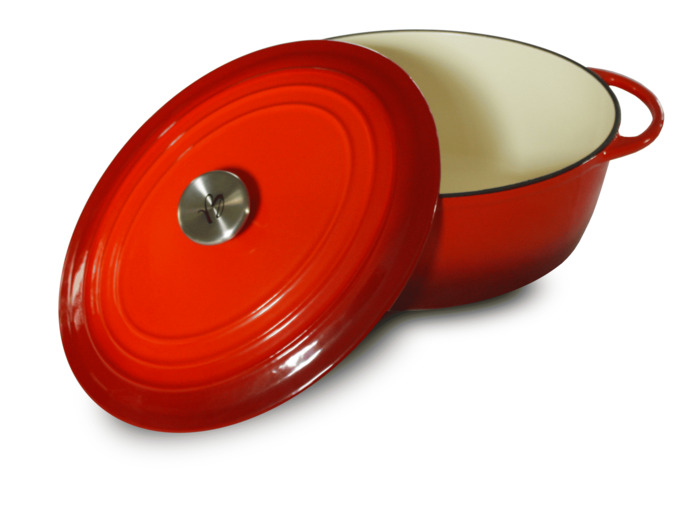 TRADITION Rouge Cocotte Ovale 29x22x11cm