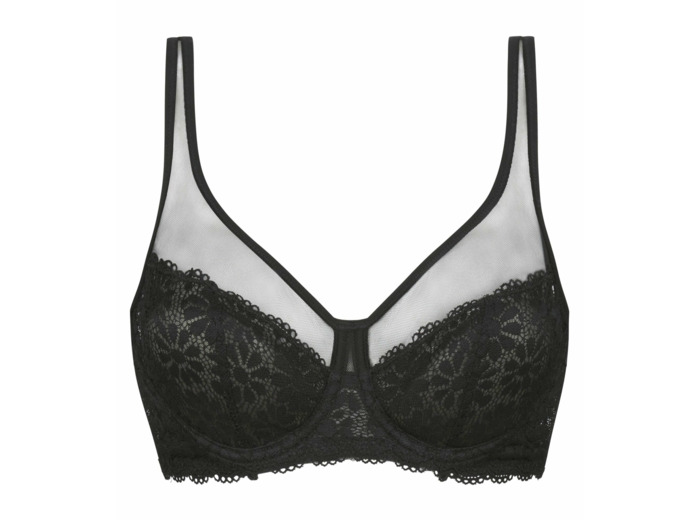 Soutien-gorge emboitant dentelle fleurs Noir Generous Édition Limitée