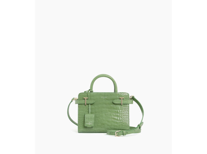 Petit sac à main Emilie en cuir effet croco