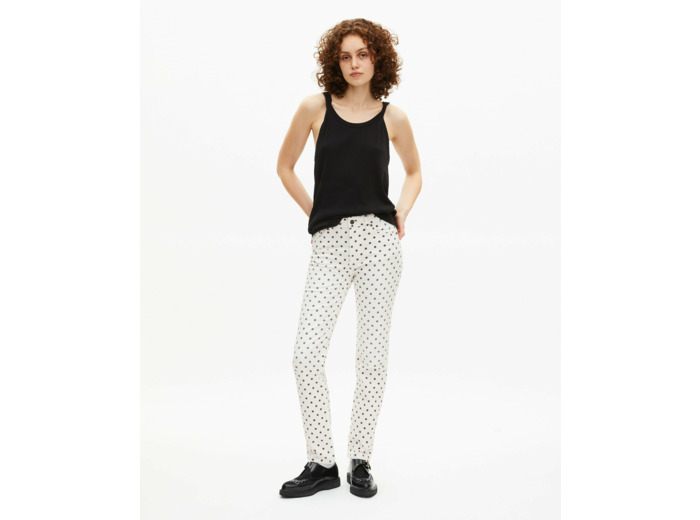 Jean slim femme beige grey