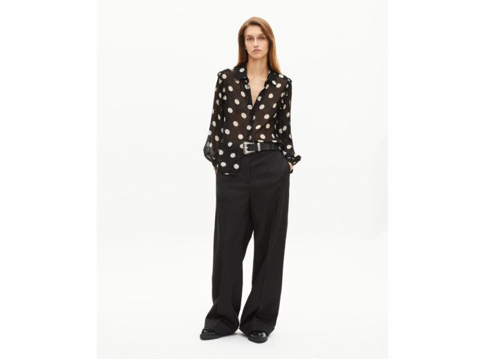 Chemise à pois noire black white