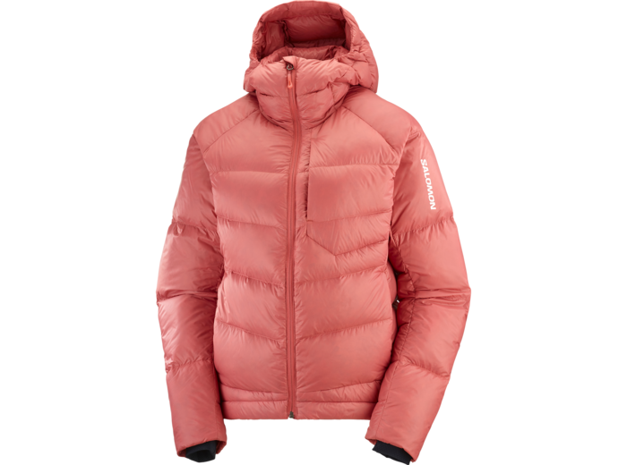 Outline Down Hooded Jkt Mineral Red