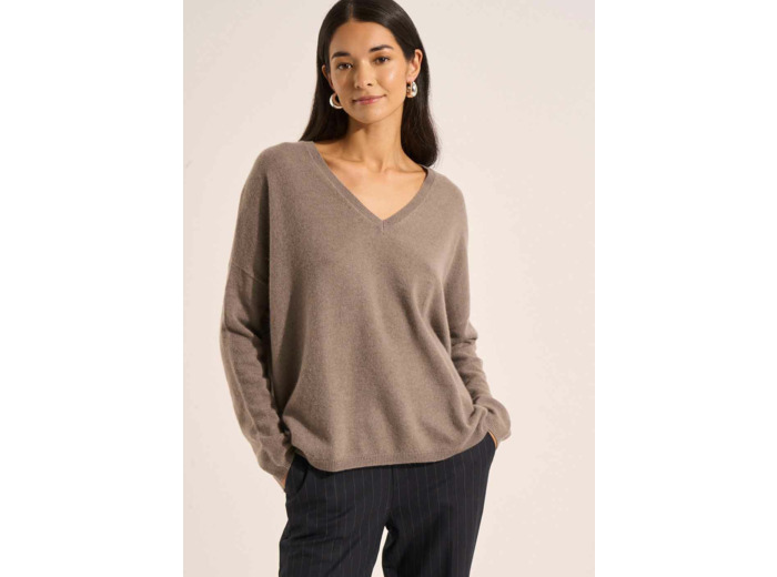 Pull en 100% cachemire à Col V
