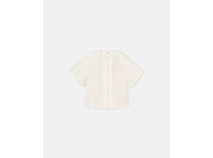 Chemisier en broderie anglaise écru