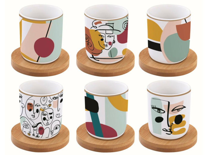 MODERNISM Cof 6 pt à café s/bambou