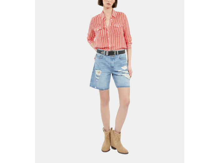 Chemise Imprimée red white