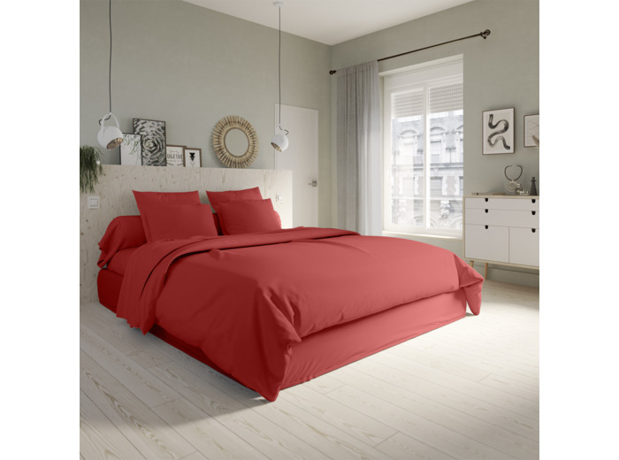 Housse de couette Studio Coton Rouge