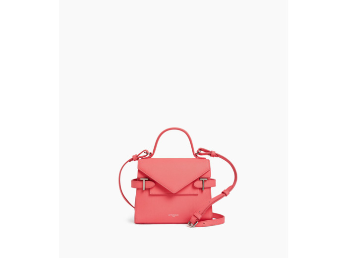 Petit sac à main double rabat Emilie en cuir signature T