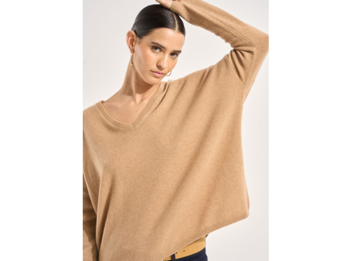 Pull en 100% cachemire à Col V