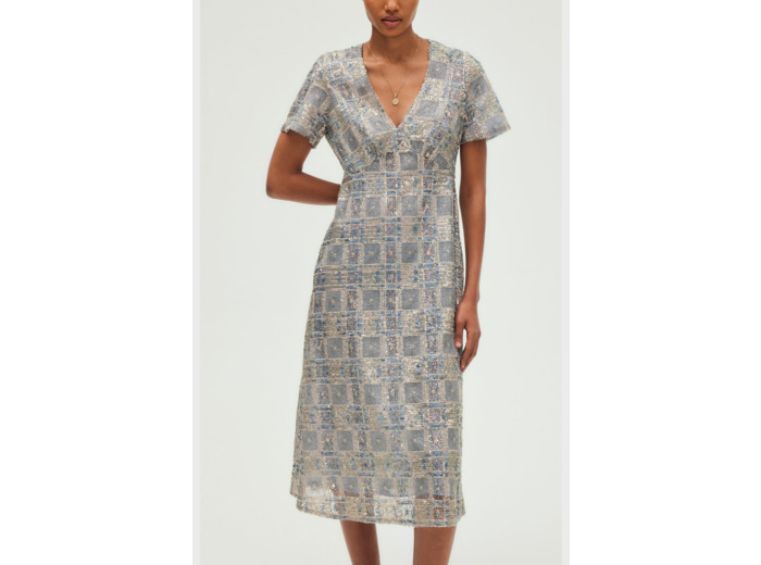 Robe longue cintrée à sequins - PHARA