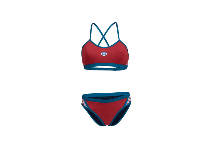 Maillot de bain 2 pièces arena Performance Icons Cross Back Solid pour femmes