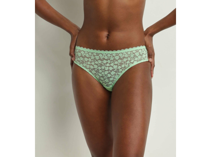 Culotte midi pour femme en dentelle florale Vert d'eau Daisy Lace