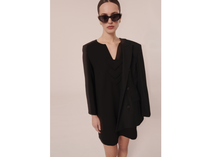 Robe Rhea Noir en Polyester