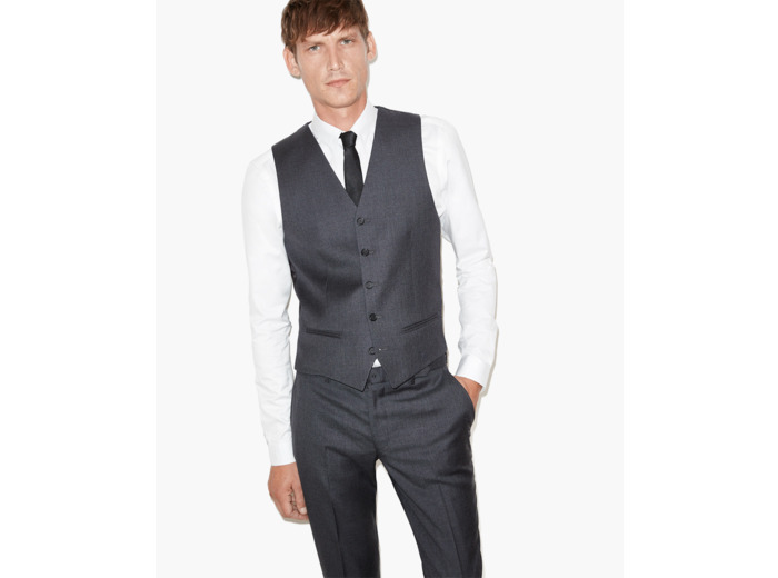 Gilet de costume "super 100's" dark grey