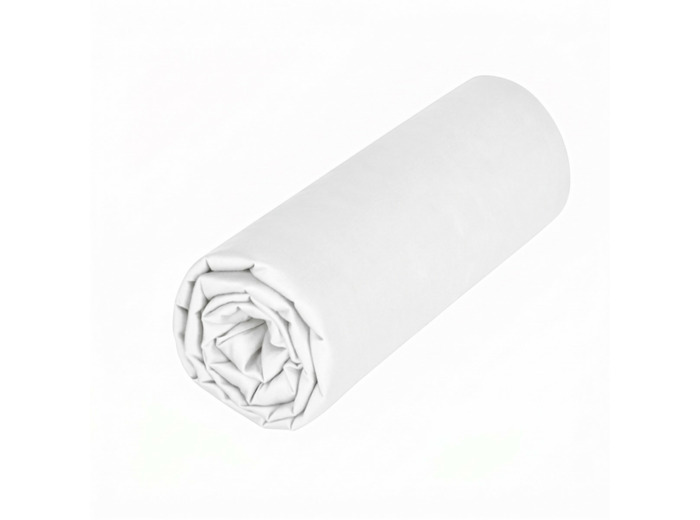 Drap housse blanc | Percale de coton 120 fils | Tradition des Vosges