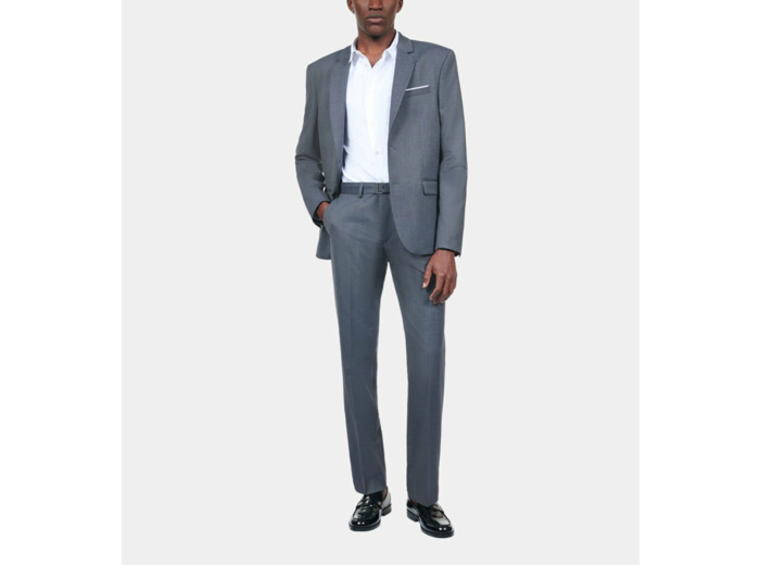 Veste De Costume En Laine Bleue blue