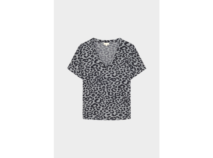 T-shirt léopard en coton - GINETTA