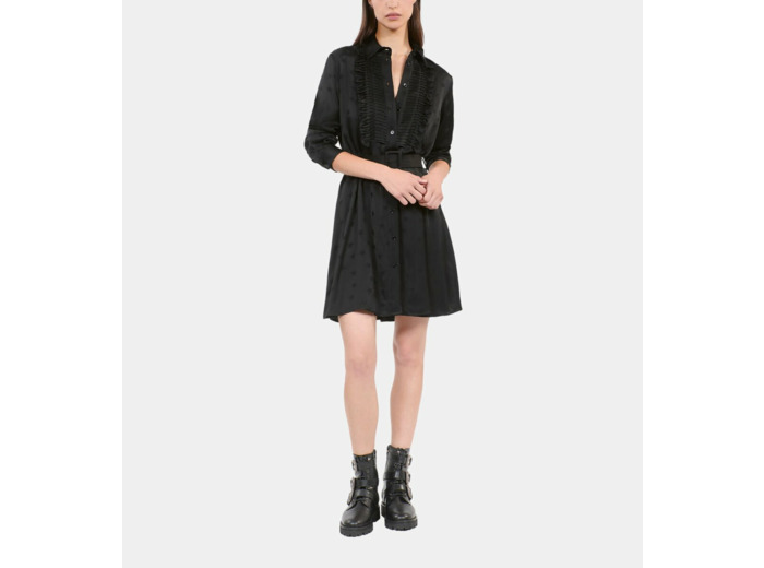 Robe Courte Jacquard Noir black