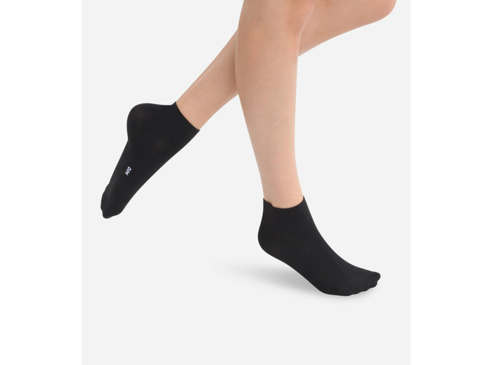 Lot de 2 socquettes noires seconde peau Femme