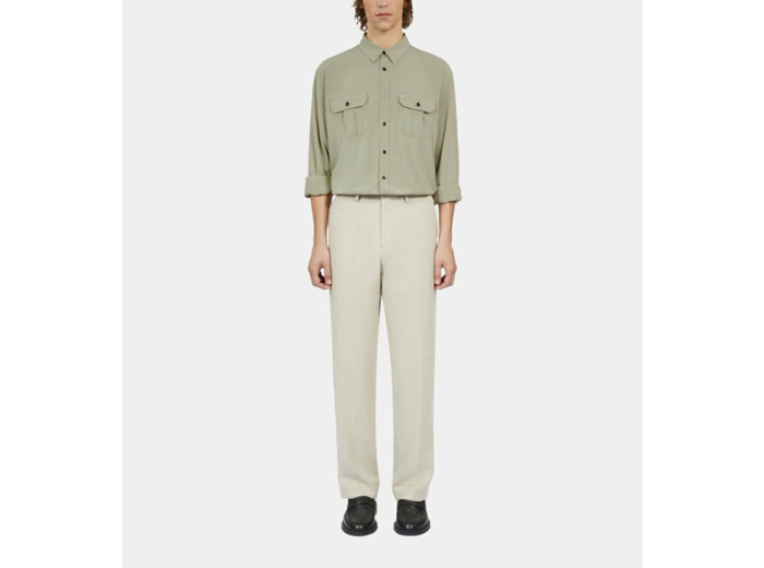 Chemise Vert Clair kaki grey
