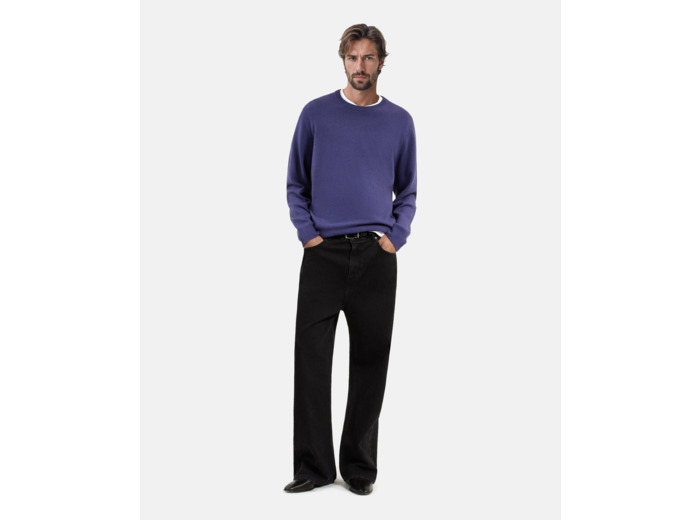 Pull col rond blue atlantique