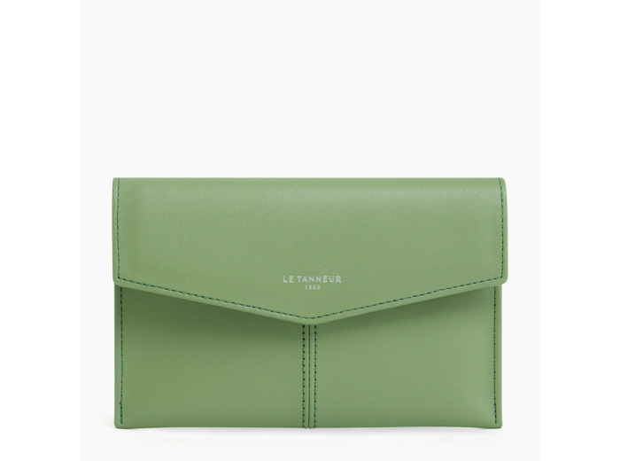Pochette enveloppe moyen modèle Charlotte en cuir lisse