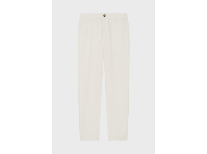 Pantalon droit en coton et lin - LUTIE