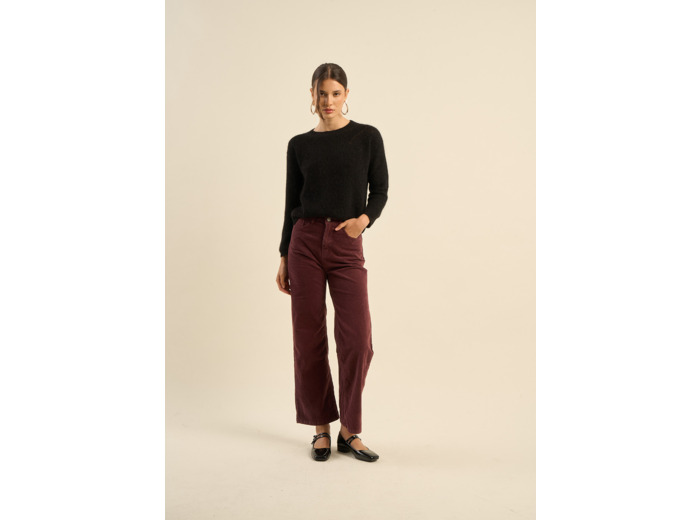 Pantalon en velours à coupe droite