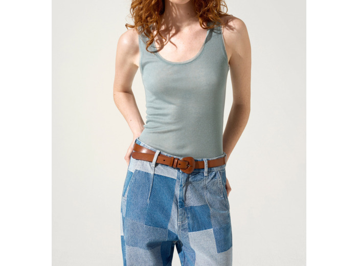 Debardeur bleu de gris