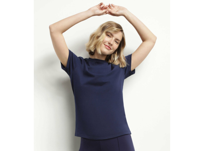 T-shirt de sport femme thermorégulateur en jersey Bleu Dim Move