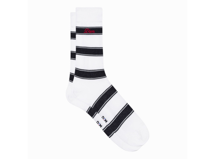 Chaussettes homme en coton Bleu Océan à rayures Monsieur Dim