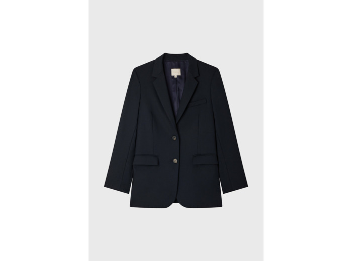 Blazer en laine mélangée - BRUNE