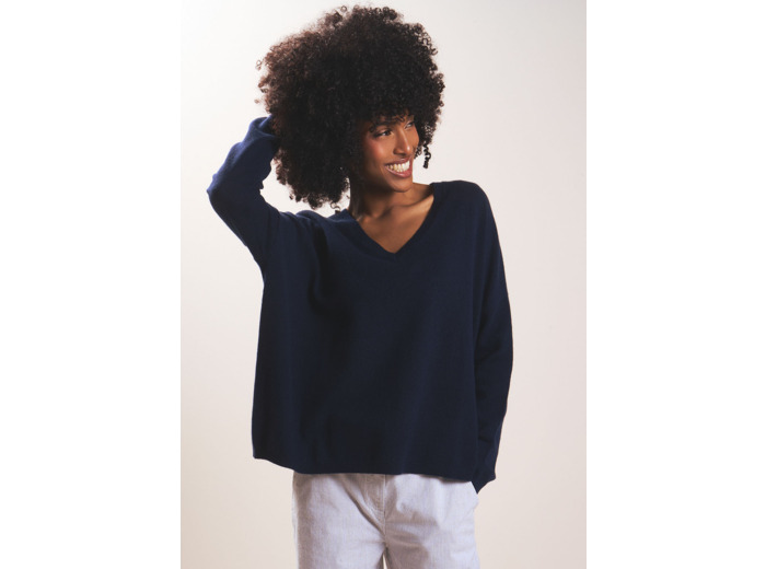 Pull en 100% cachemire à Col V