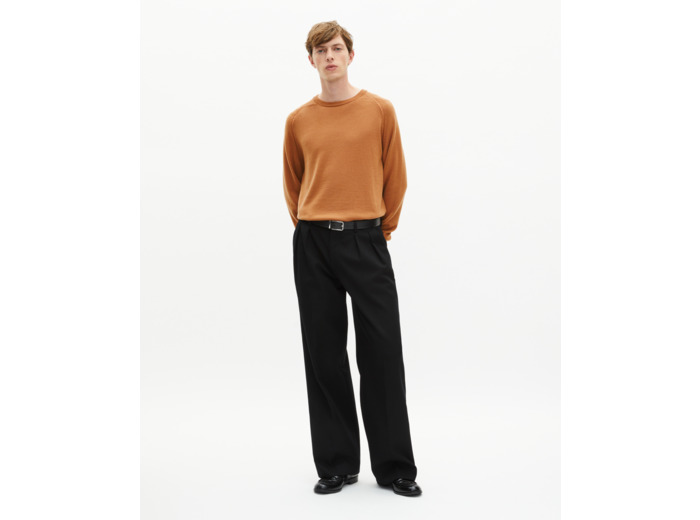 Pull en laine mérinos camel camel